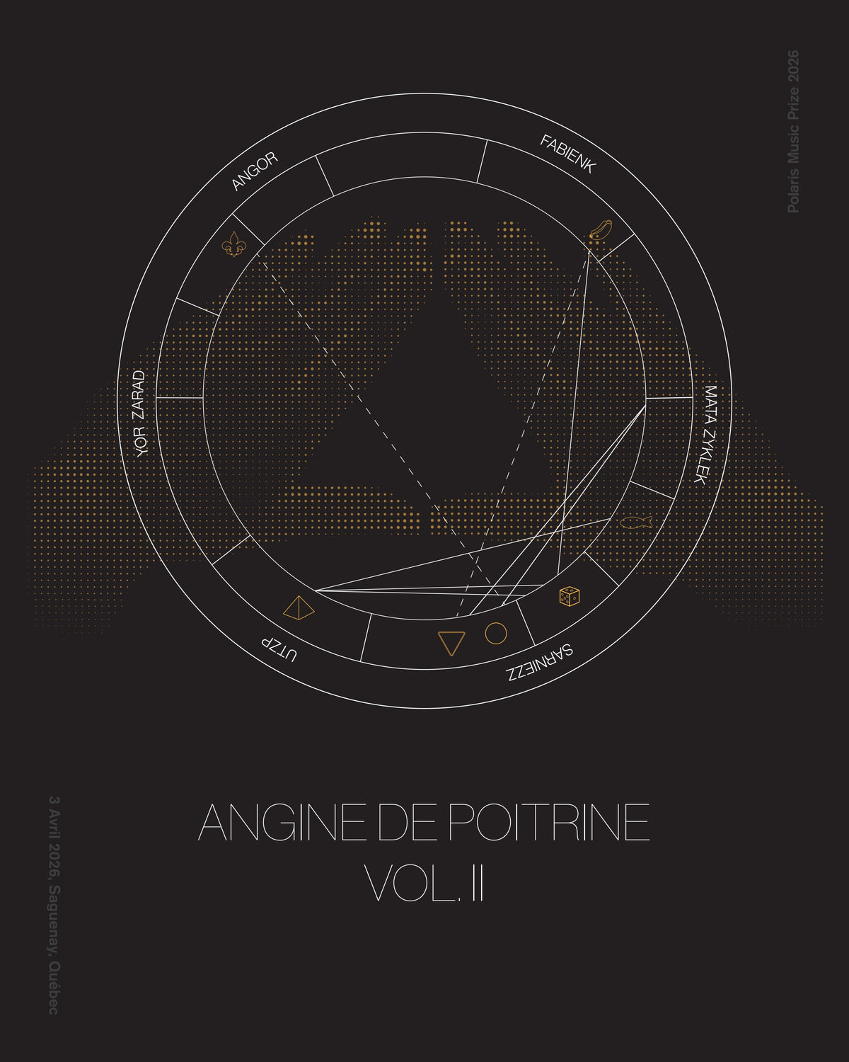 "Vol. II" — Angine de Poitrine — Polaris Music Prize 2026 poster