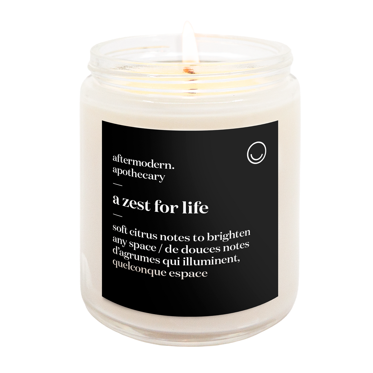 aftermodern.apothecary soy-wax candle, a zest for life