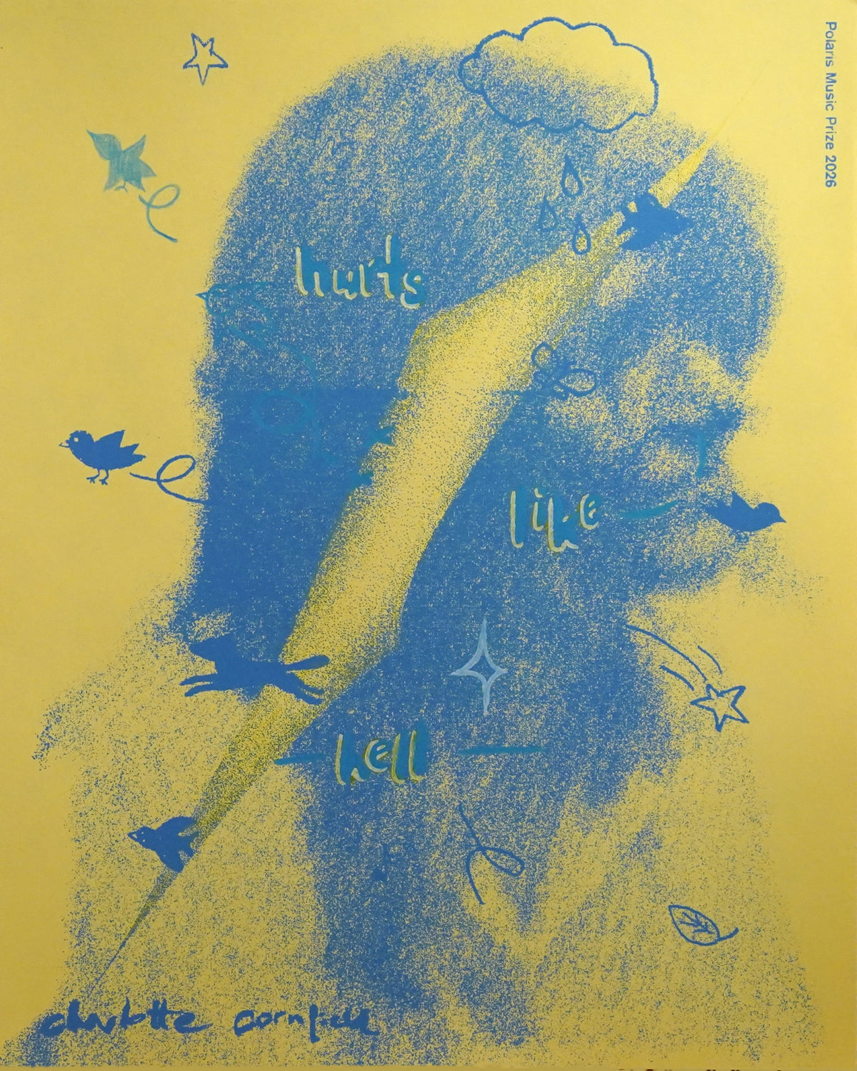 "Hurts Like Hell" — Charlotte Cornfield — special edition 1 of 5, photo of this print