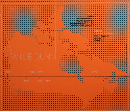 "Willie Dunn" — Willie Dunn — photo of a hand screen-printed Polaris Heritage Prize 2026 poster