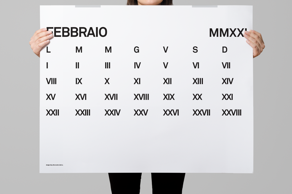 MMXXI Roman Calendar (2021) — Large